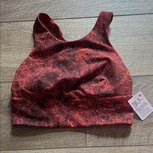 Lululemon Red Patterned Sports Bra. Size 6